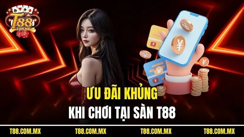 Ưu đãi khủng khi chơi tại sàn T88
